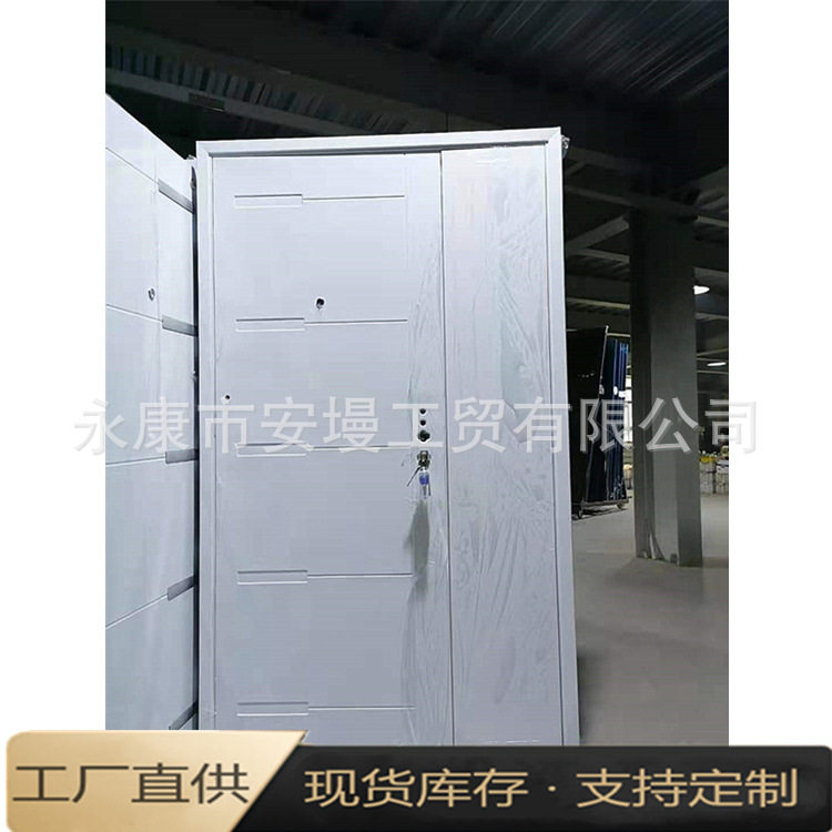 厂家生产低价铁门房地产工程家用钢质防盗进户门经典款