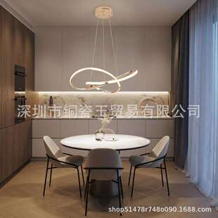 轻奢极简客厅吊灯创意餐厅主灯网红led线条家用吊顶灯具现代简约