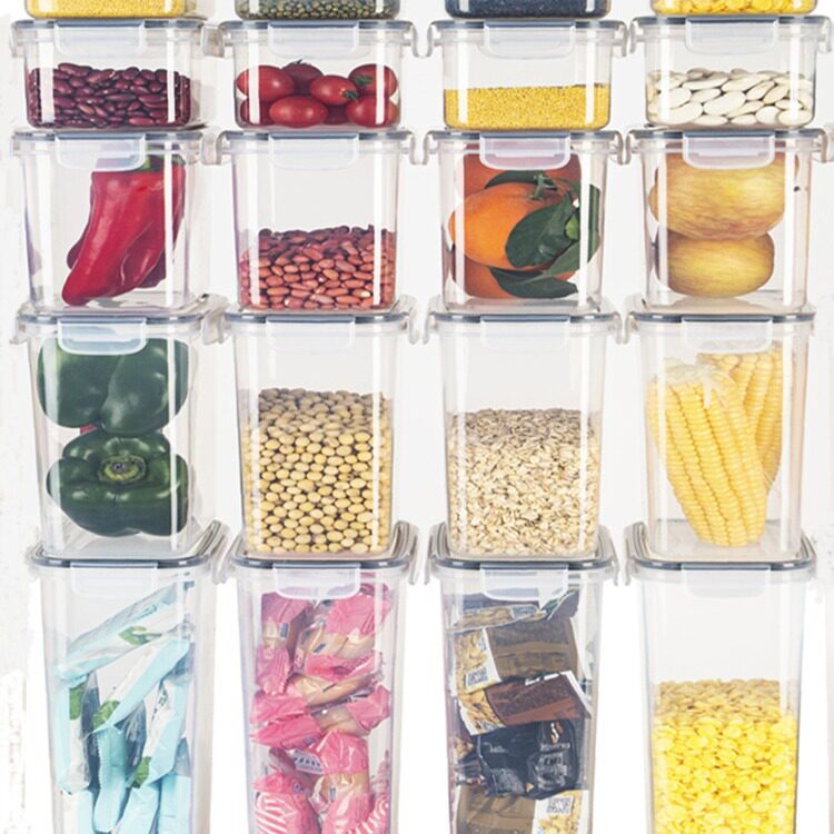 跨境密封储物罐陈皮香料收纳盒泡菜坛子PP20件塑料密封收纳盒批发