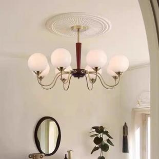 2025新款个性创意设计艺术客厅灯魔豆吊灯法式中古玻璃大厅装饰灯