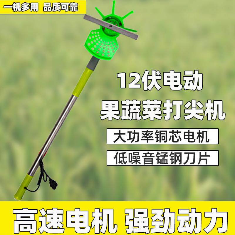 12伏电动打尖机蔬菜果树打尖机草坪打头打尖神器便携式截头机农具