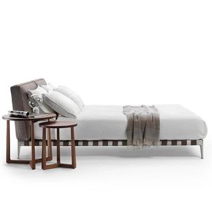 QS帕斯意式极简Gregory棉麻布艺床设计师款主卧1.8米格雷戈里双人