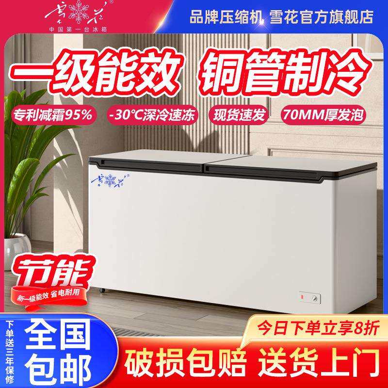 雪花一级能效大冰柜商用大容量冰箱家用冷藏冷冻保鲜单温转换柜