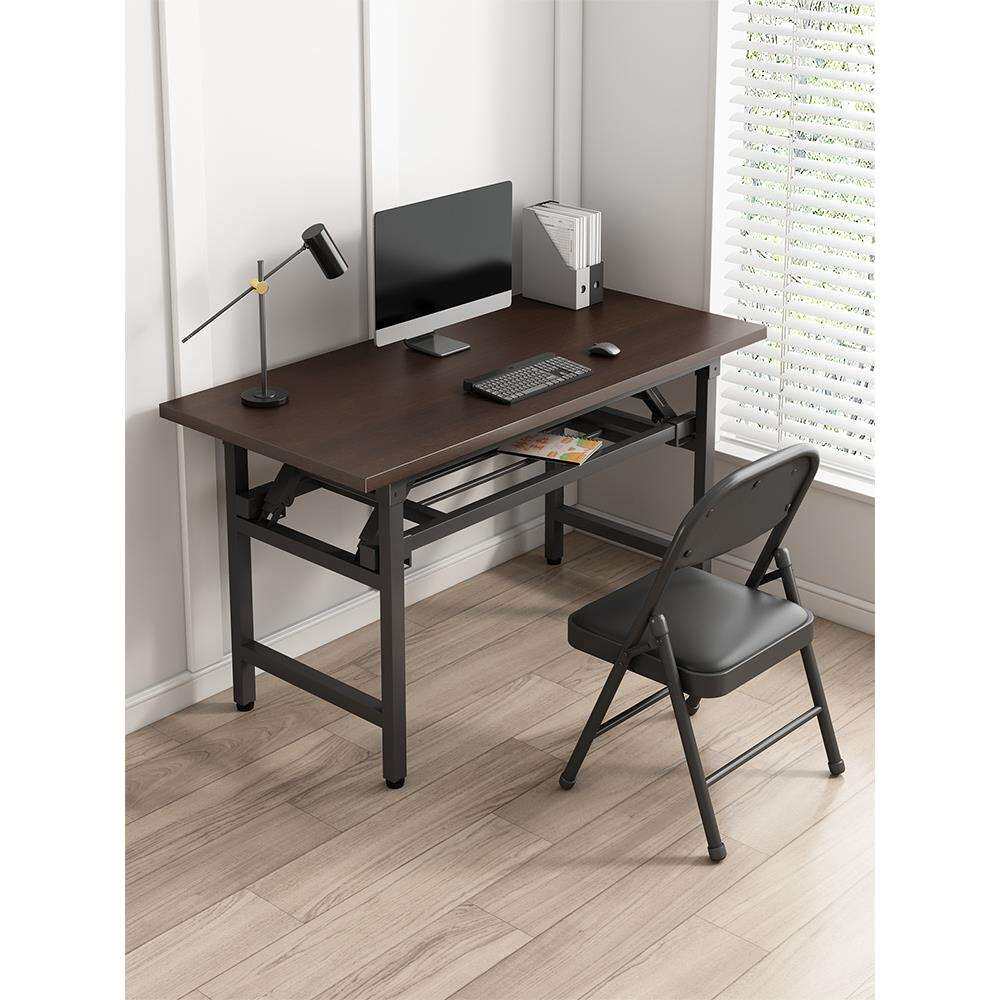 可折叠电脑桌台式书桌家用办公桌卧室小桌子简易学习写字桌长方形