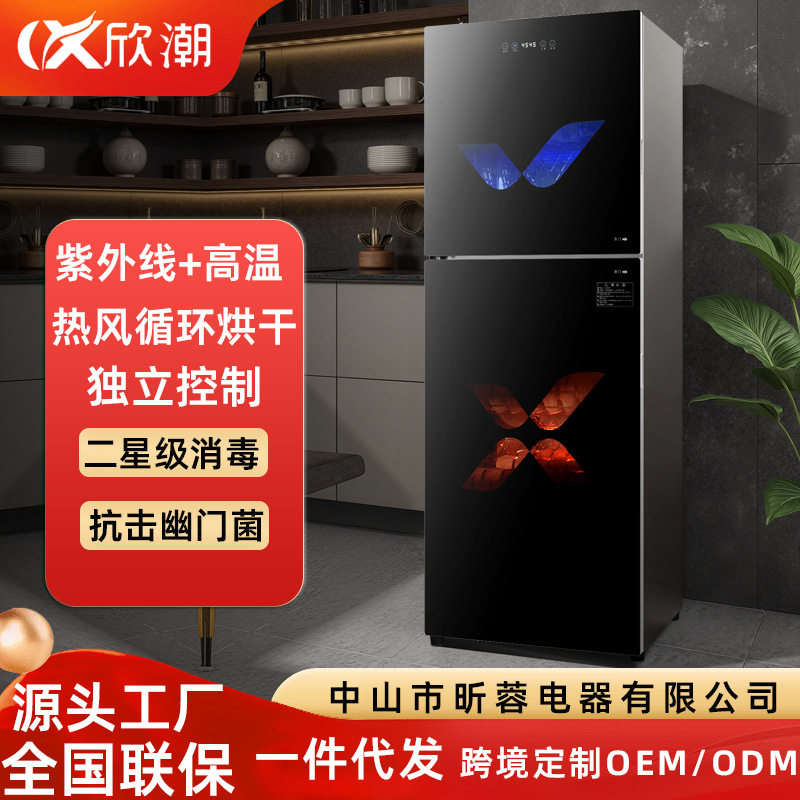 免沥水消毒柜家用立式双门红外线高温消毒碗柜二星级饭店厨房商用