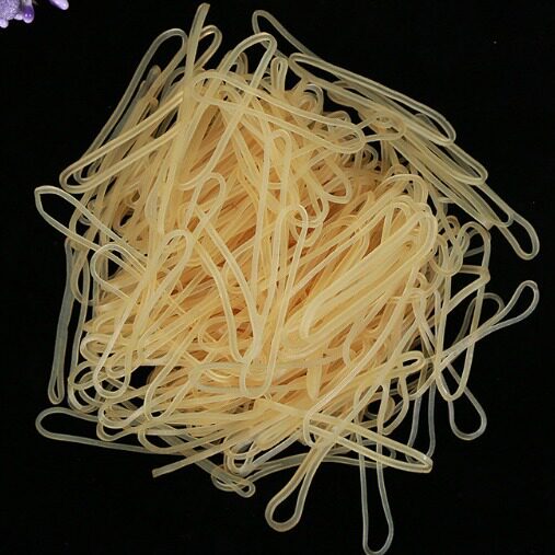 6CM乳胶橡皮筋高弹力乳胶圈不易断无油乳白色皮筋支持批发