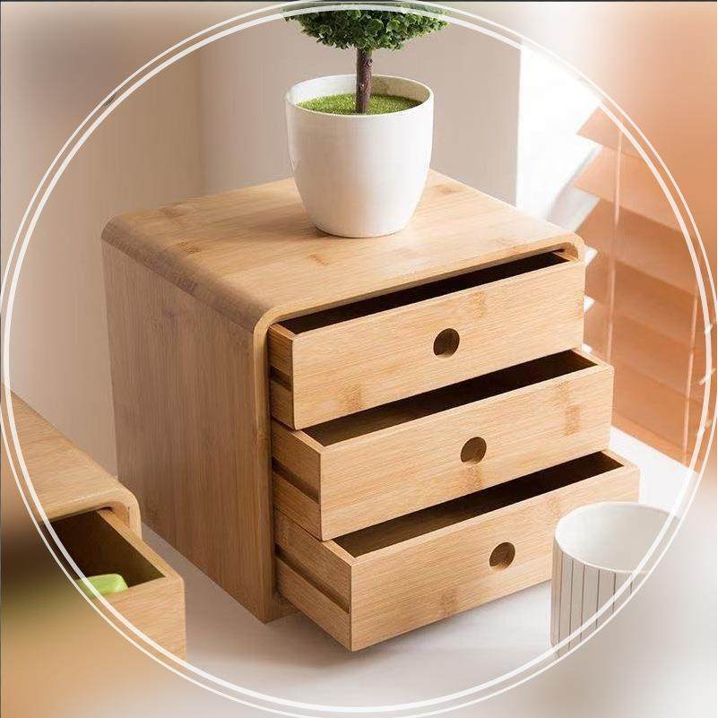 木制抽屉式电脑增高架桌面办公室文件收纳柜学生宿舍置物收纳盒