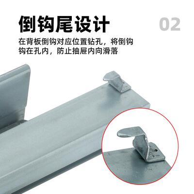 DTC东泰抽屉阻尼托底滑轨三节全拉出轨道缓冲静音橱柜导轨SS10