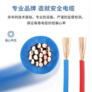 610平方 2.5 国标珠江电线家用bvr单芯多股软线铜芯阻燃电线1.5