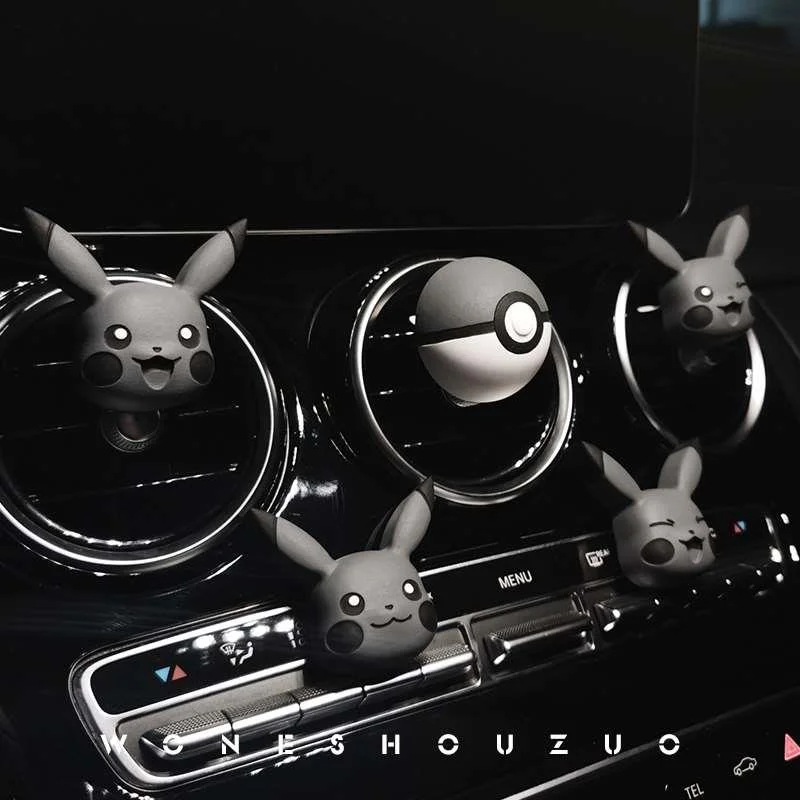 藤原浩黑暗黑系皮卡丘车载香水车内香出风口薰扩香石汽车用品新品