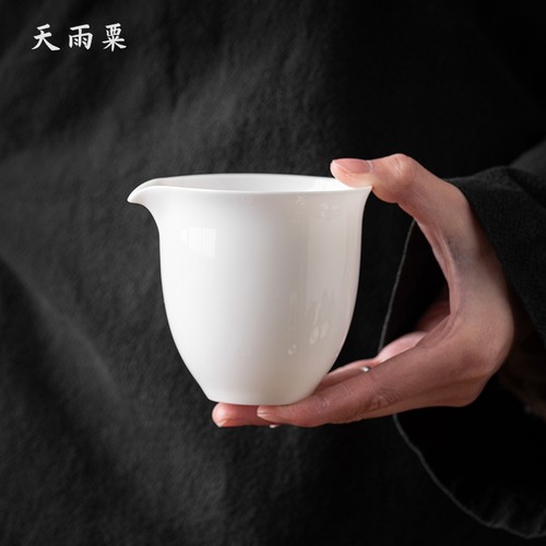 羊脂玉白瓷公道杯茶海分茶器