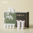 分酒器中式 天雨粟 竹节酒具套装 冰种璞玉瓷 高端礼盒 以竹之名