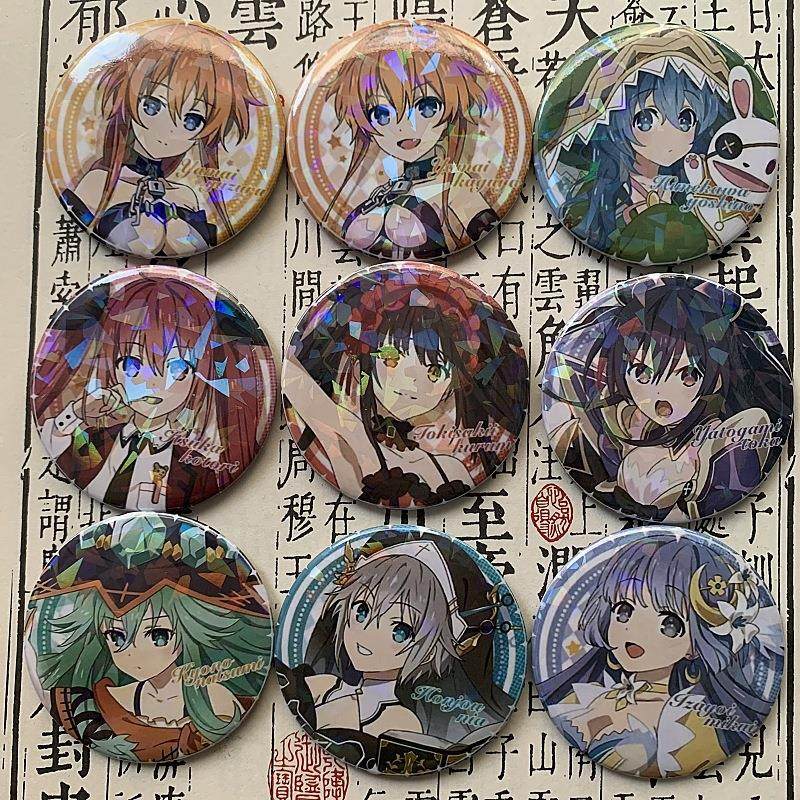 约会大作战周边时崎狂三十香四糸乃马口铁日谷底镭射碎玻璃徽章