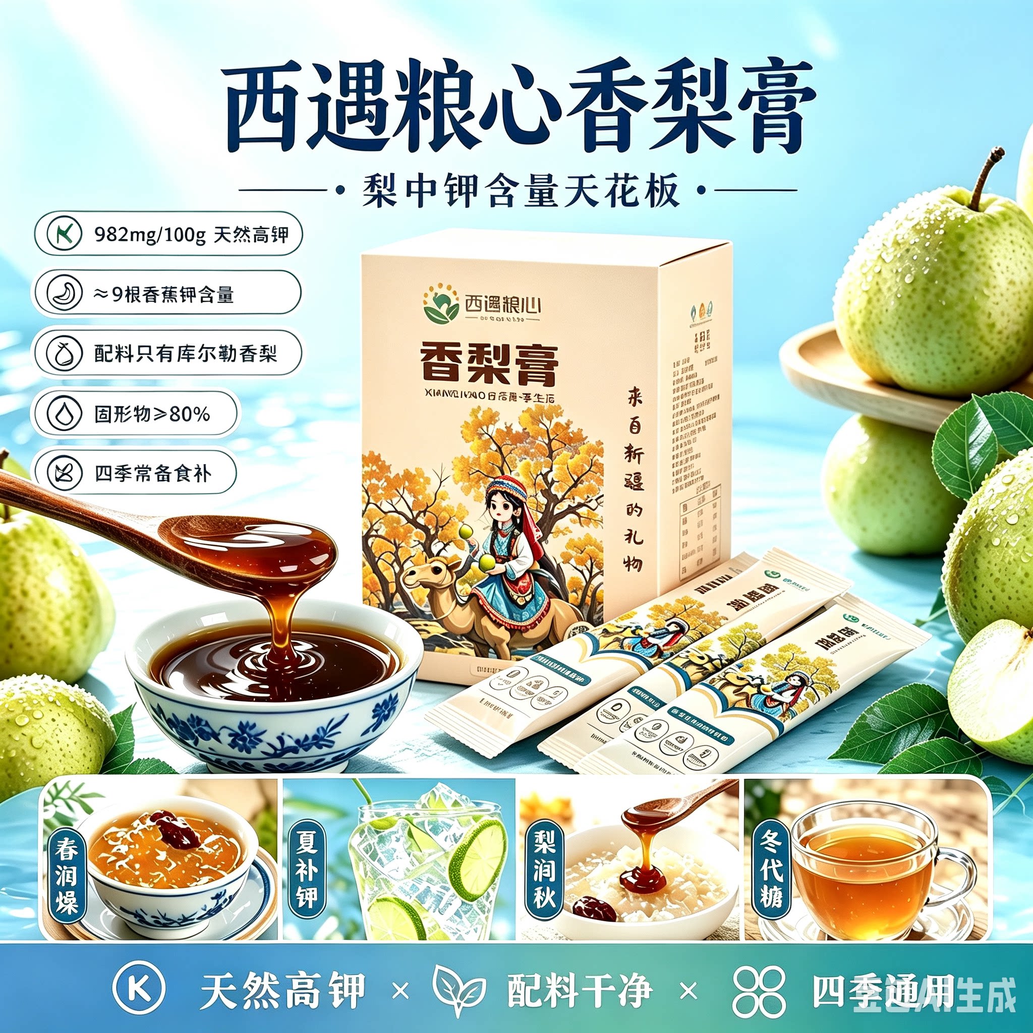 西遇粮心新疆特产库尔勒香梨膏条
