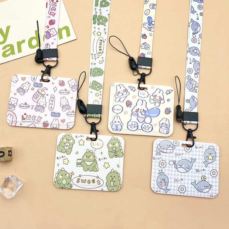 跨境外贸学生可爱卡通推拉式卡套公交卡饭卡门禁卡游戏卡保护套