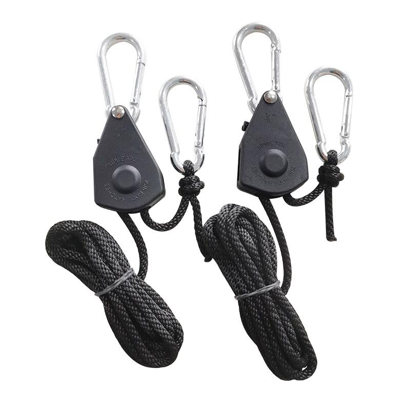 1/8金属滑轮植物帐篷灯具挂绳悬挂吊绳灯具紧绳器5#葫芦钩弹簧扣