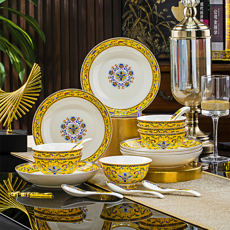 景德镇陶瓷六人餐具套装