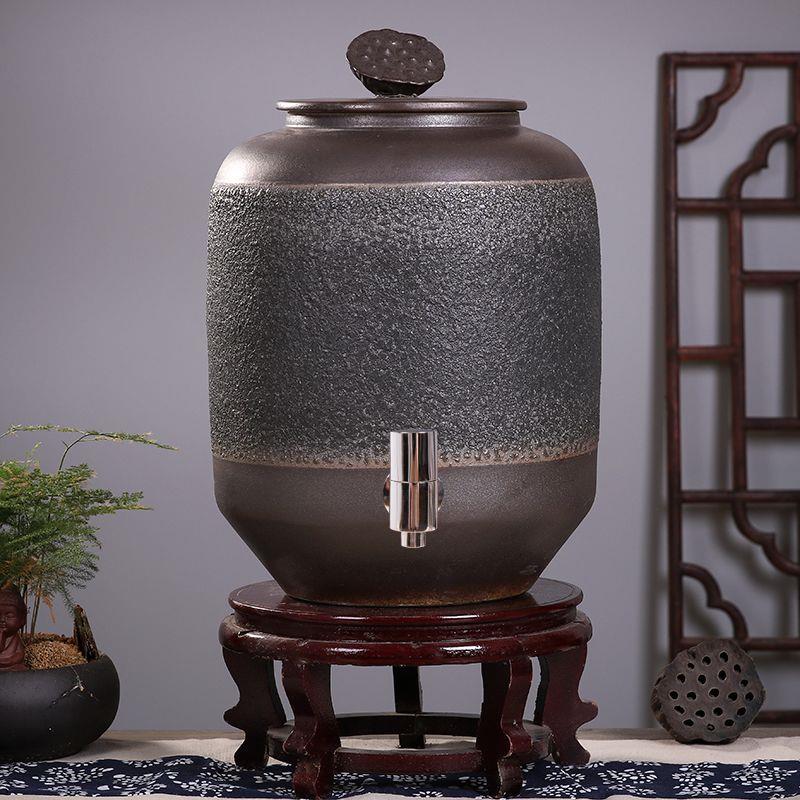 陶瓷水缸家用带龙头储水
