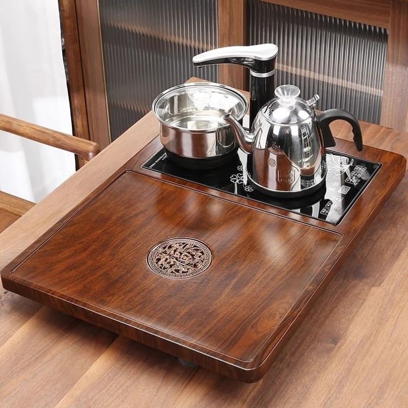 底部上水烧水壶一体小号茶盘全自动紫砂茶具套装家用客厅功夫茶台