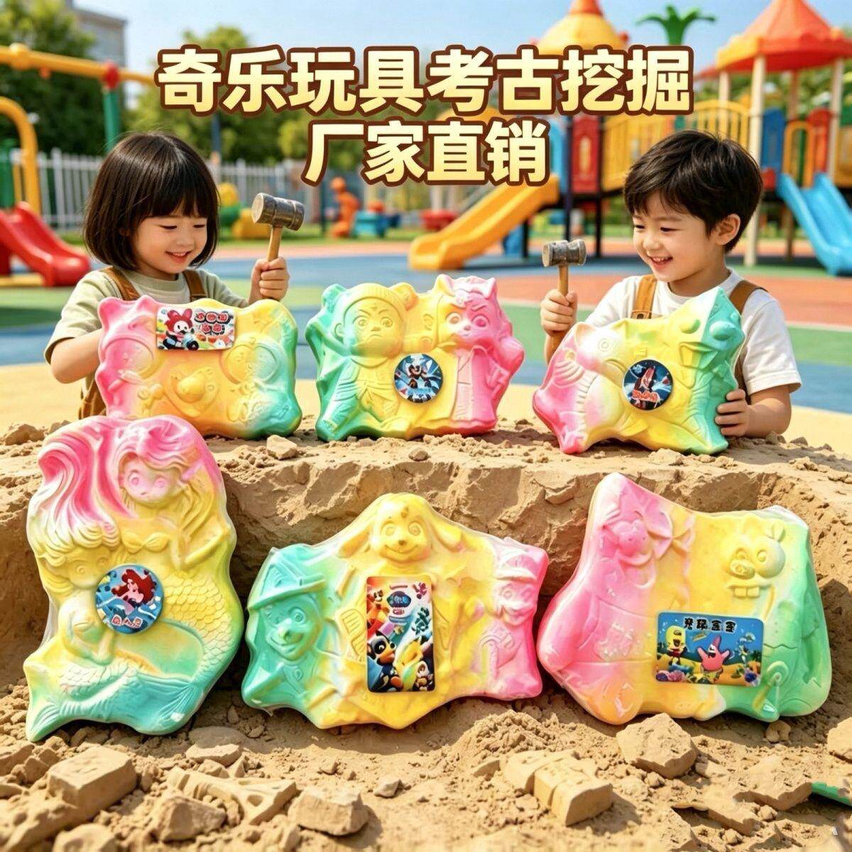 儿童考古挖掘玩具石膏手