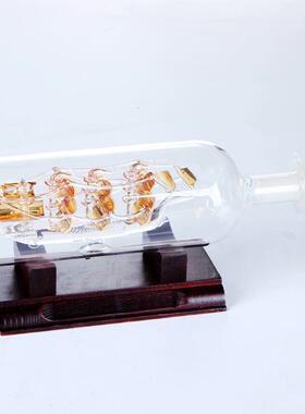 创意工艺品帆船漂流瓶木