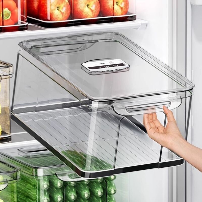 冰箱收纳盒整理盒保鲜盒食品级食物沥水储物盒冷冻室专用神器