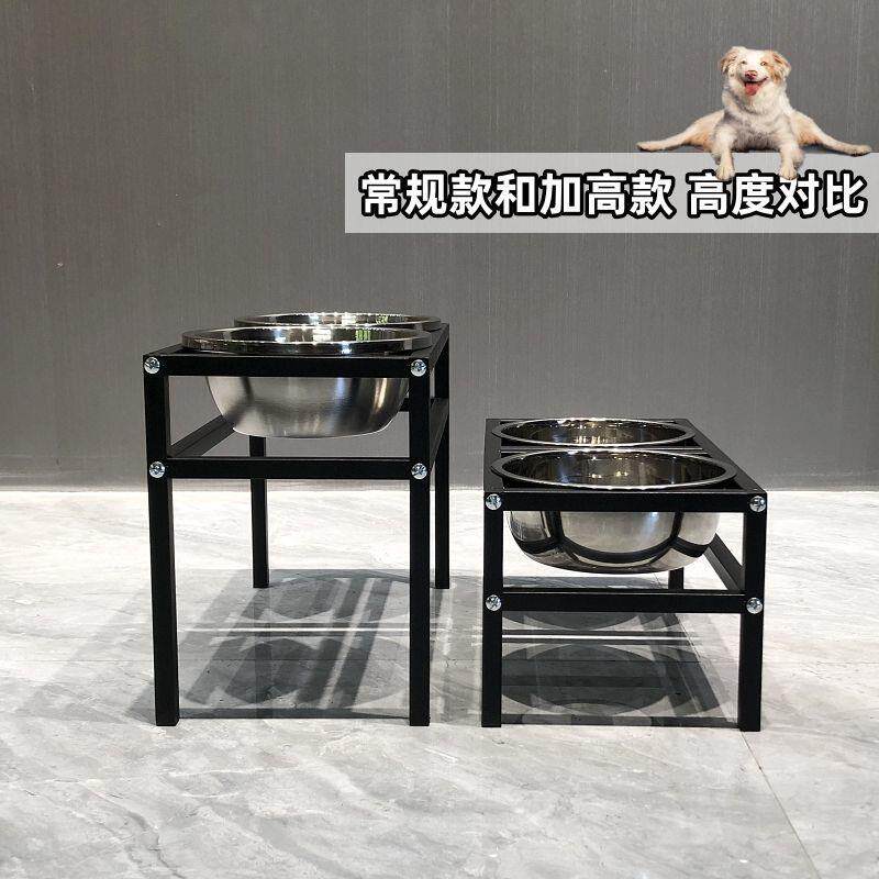 猫狗食盆落地双碗防打翻