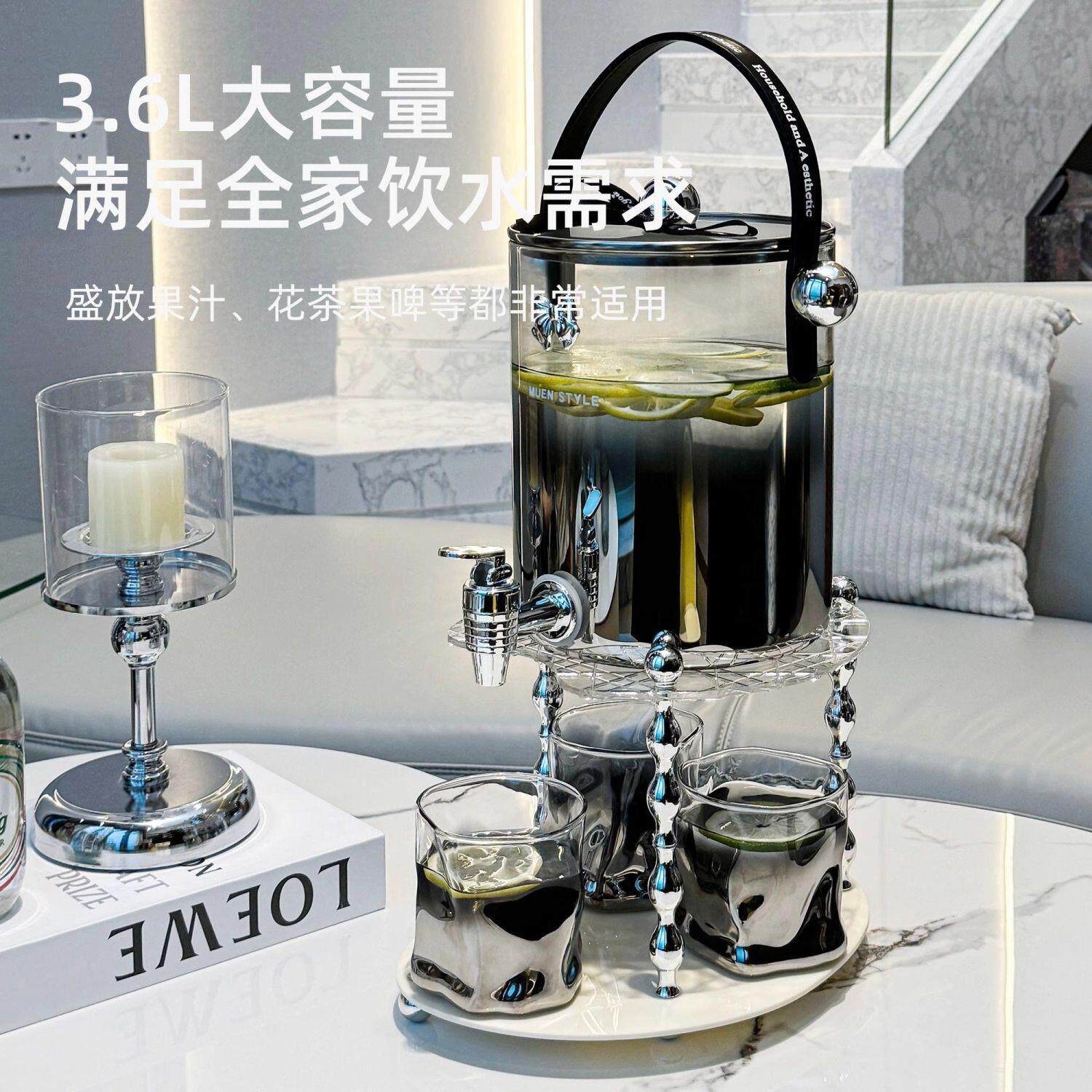 冷水壶玻璃耐高温带龙头