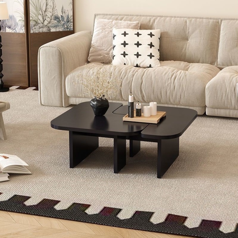 实木异形茶几设计师简约桌子拼接茶几客厅家用小户型创意古风茶桌