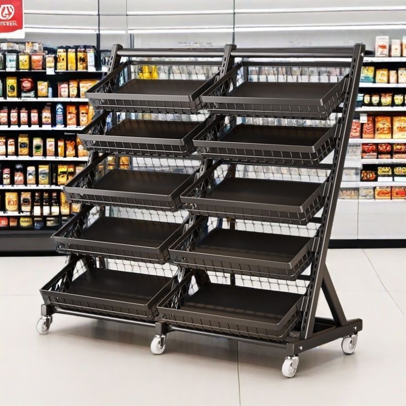 加大零食置物架超市散货促销架便利店烟酒展示架筐商店小推车货架