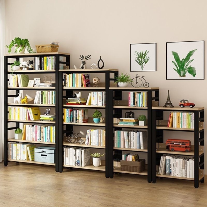 学生书架落地式多功能置物架办公室用货架多层加粗加厚层高可调节