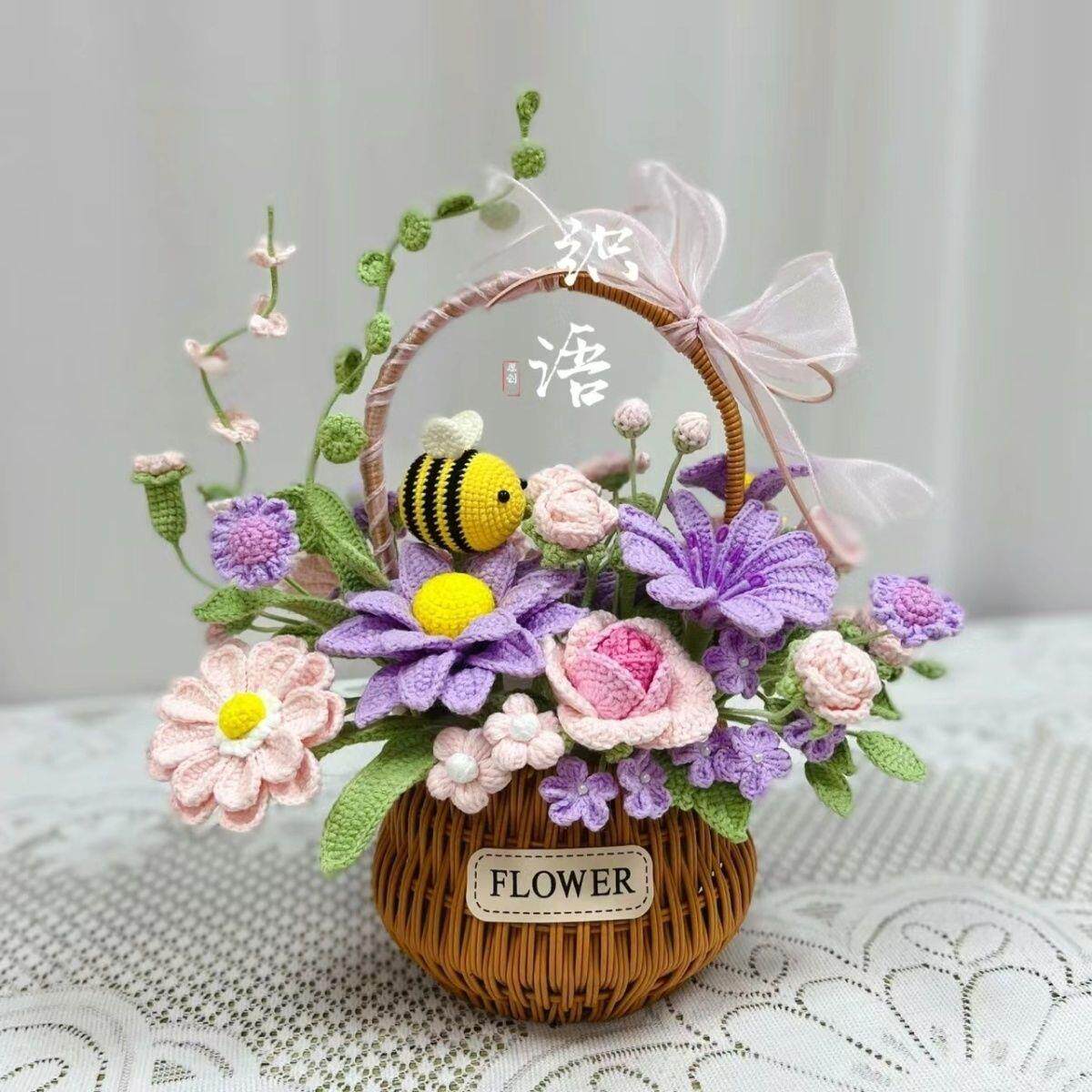 成品手工花束编织向日葵