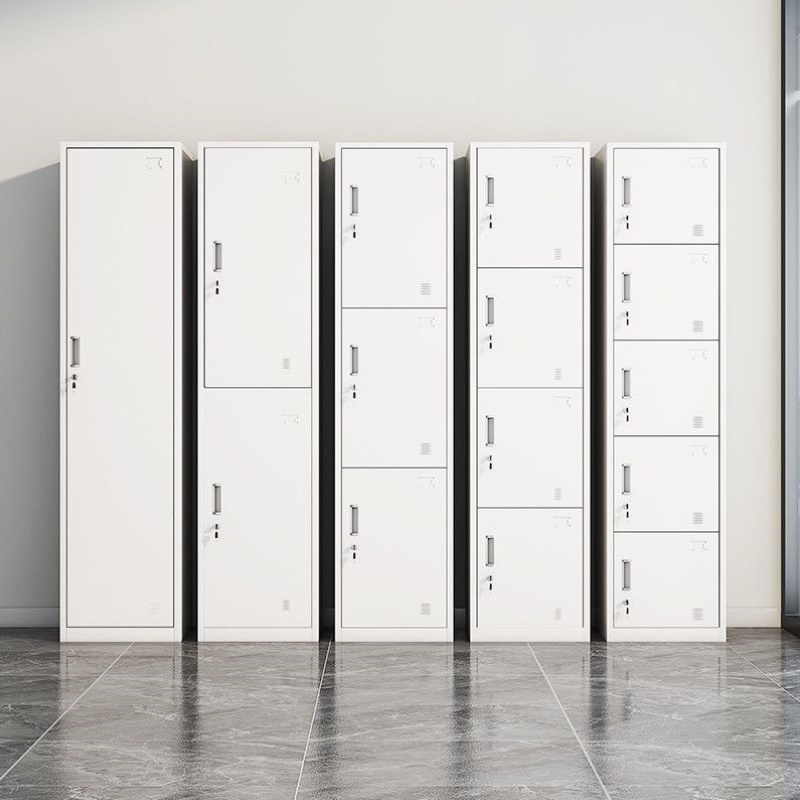 单门更衣柜铁皮柜员工宿舍带锁储物柜文件柜简易办公室衣柜收纳柜