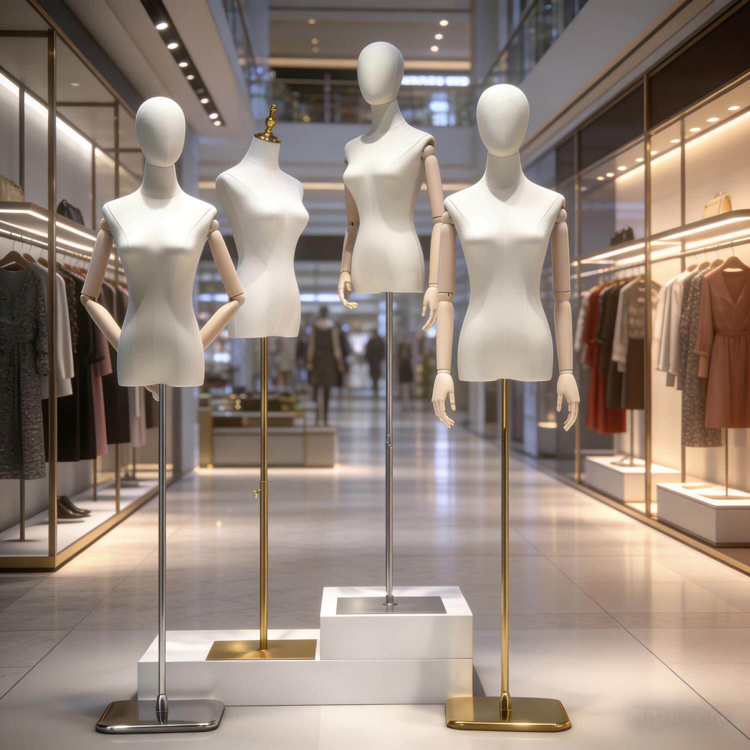 白棉服装店模特道具女半