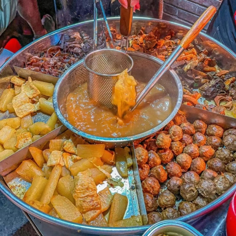 港式节能喷泉牛杂锅商用摆摊移动多功能麻辣烫锅汤煮面粉燃气电热