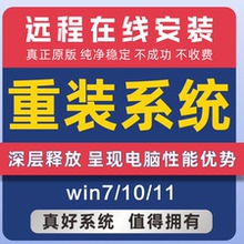 远程安装重装系统win10/11双系统电脑笔记本虚拟机故障维修动安装