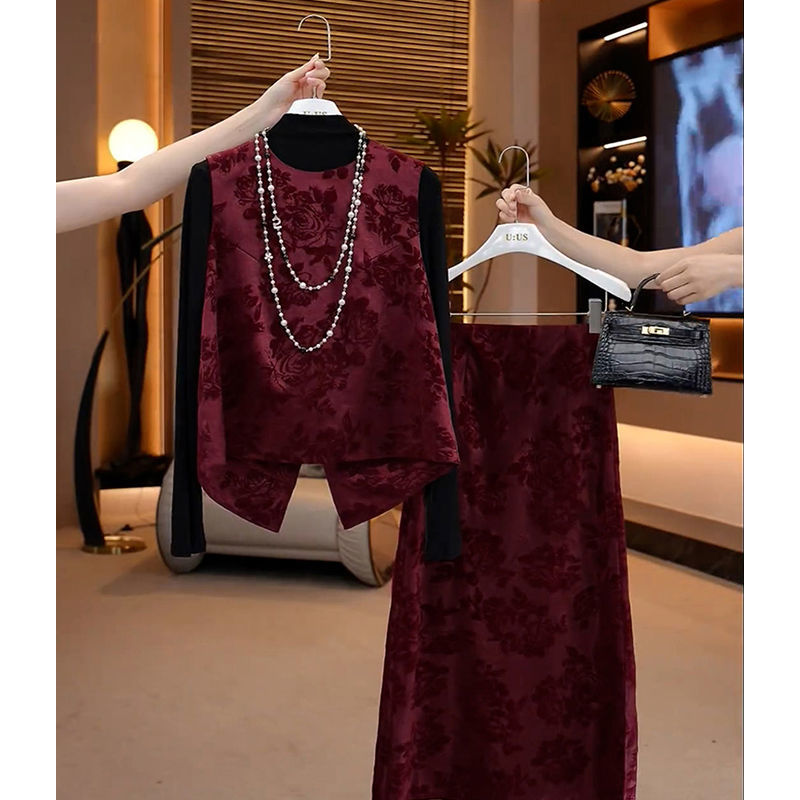 新中式国风安可拉红穿搭