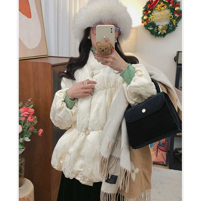 国风设计师款抽褶提花羽