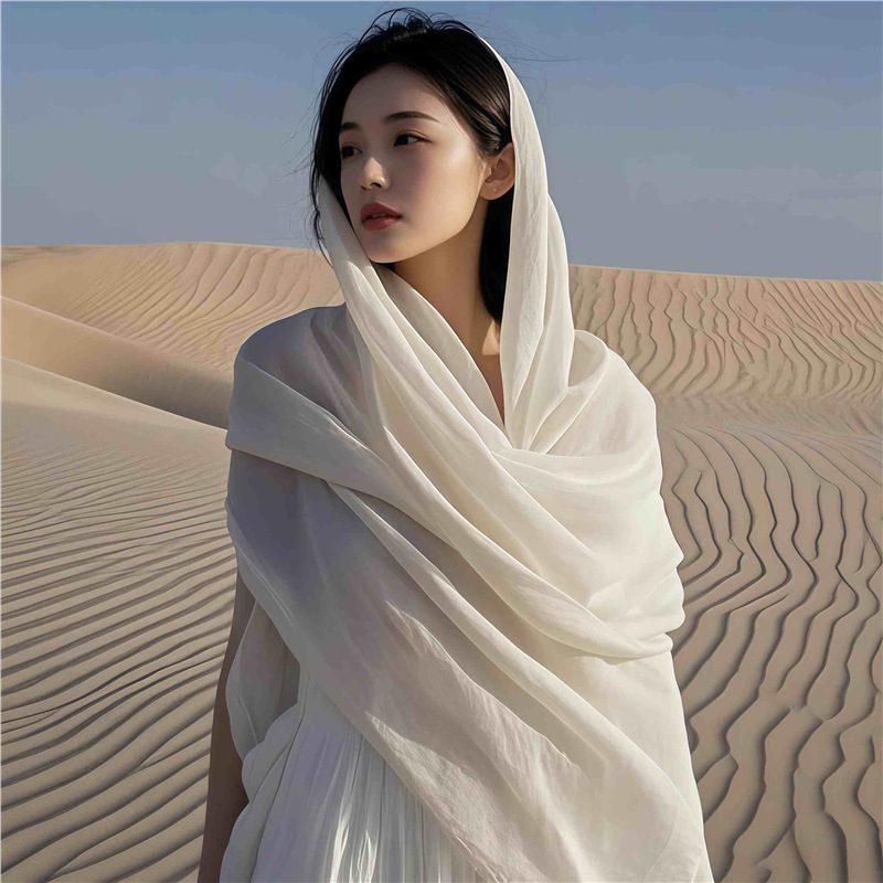 包配件拎环！沙漠薄款防晒丝巾外
