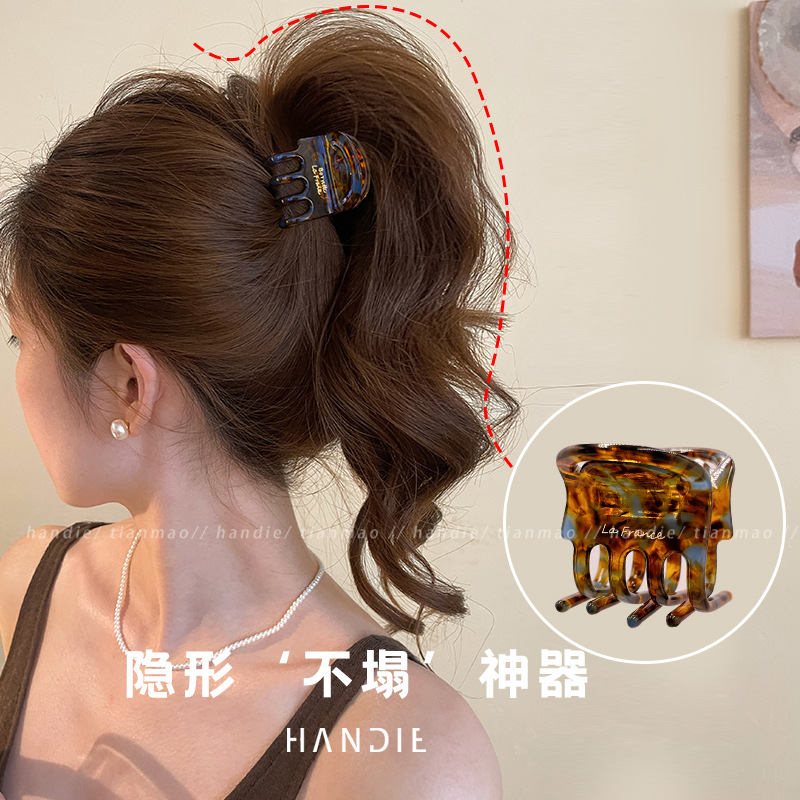 内妈妈发饰！醋酸鲨鱼夹！后脑勺