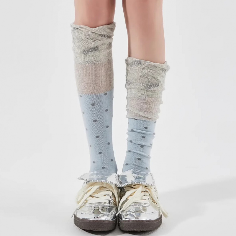 “消失的眼眸”小腿襪春夏拼接泡