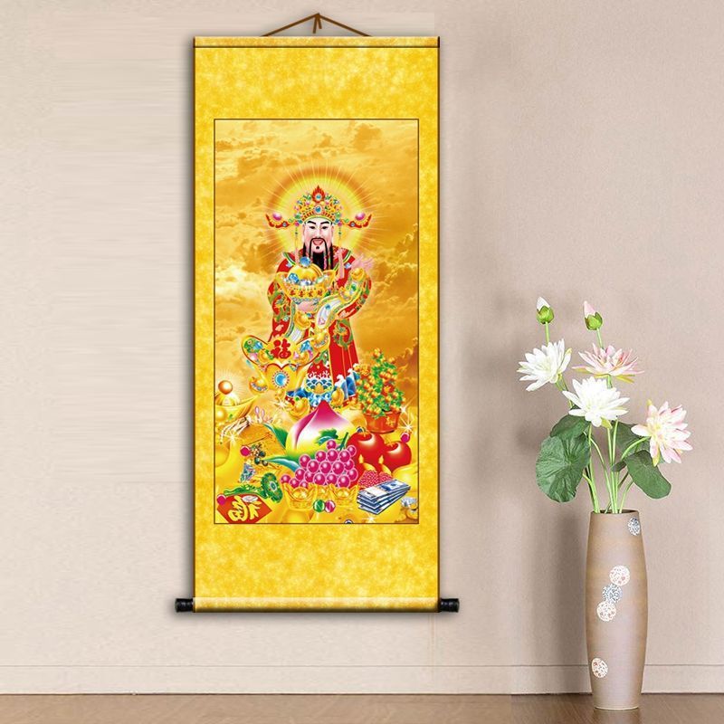 财爷年挂画财神爷招财进宝中国风