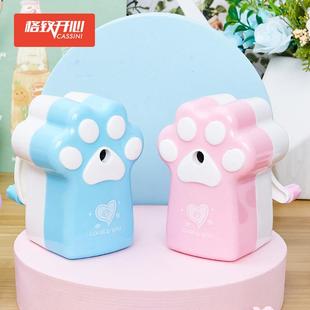 格致开心7803可爱猫爪削笔刀网红学习用品自动进笔卷笔刀转笔刀