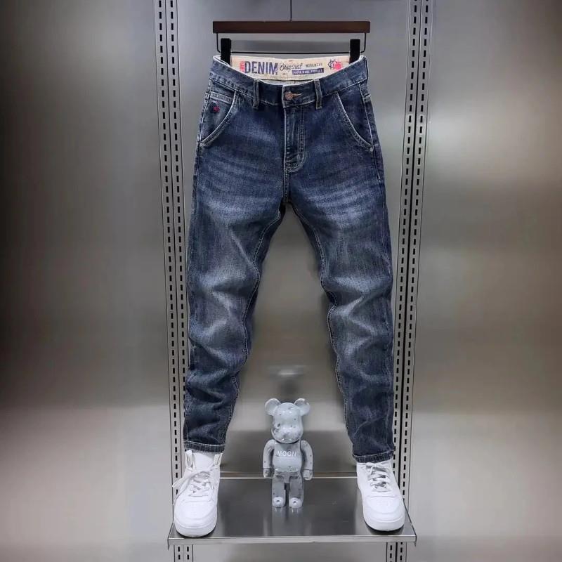 风杜轻奢男装轻奢高端q牛仔裤A男轻奢高品新款宽松直筒休闲长裤子