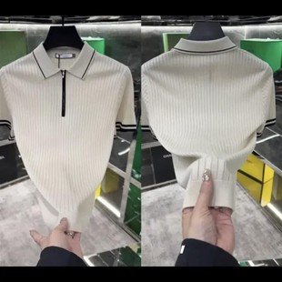 T恤 欧洲站轻奢臻品Polo衫 夏翻领短袖 体恤时尚 商务q上衣休闲男薄款