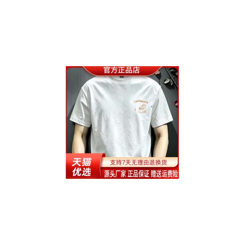 VESTIGELMVQ/2026潮牌纯棉港式印花t恤男士夏圆领宽松流行短袖T恤