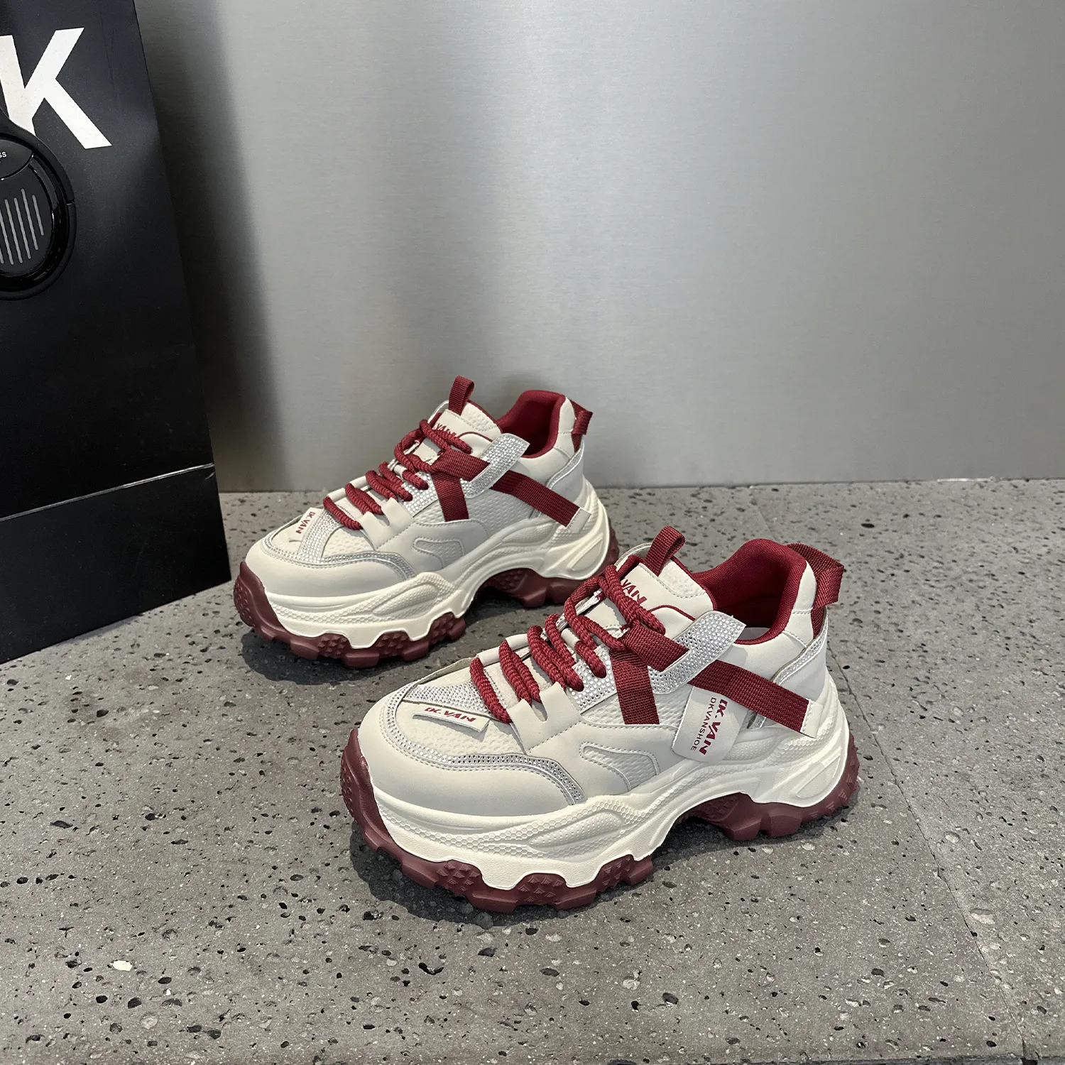 厚底增高老爹鞋女2025秋季新款百搭时尚网面透气休闲运动单鞋,女鞋,时尚芭蕾鞋,淘宝优惠券,粉丝福利购,淘宝优惠卷