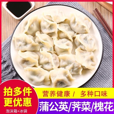 野菜水饺槐花鸡蛋饺子蒸饺煎饺蒲公英鸡蛋猪肉馅早餐速食