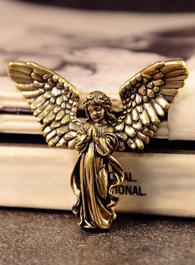 复古铜爱神丘比特雕像小饰品