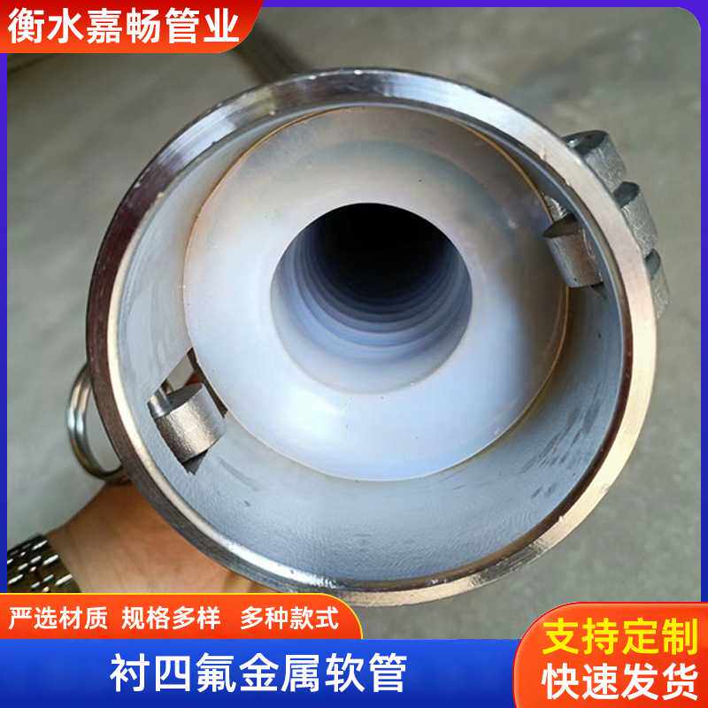 工业金属软管 化工管道及配件 异径法兰钢丝软管 衬四氟金属软管